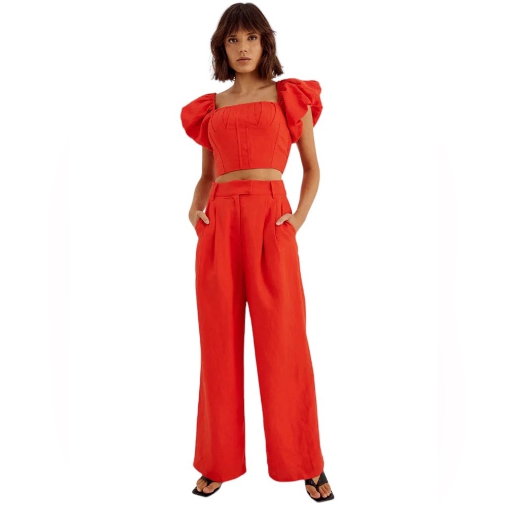 Relish Pant and top set SOLAR RED Sovere size small